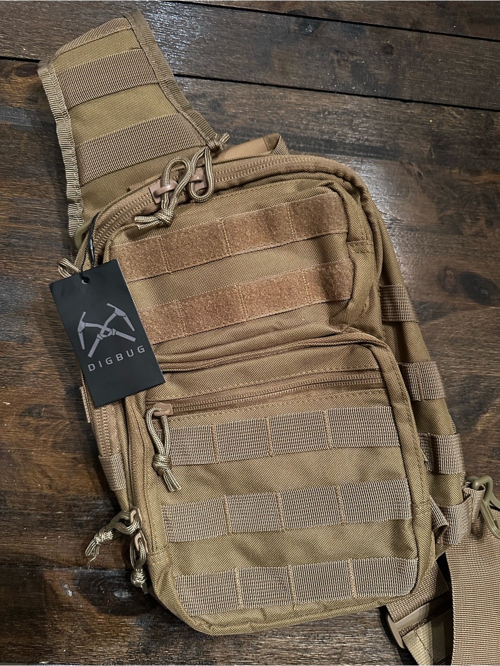 Tactical Sling Bag for Men in Tan